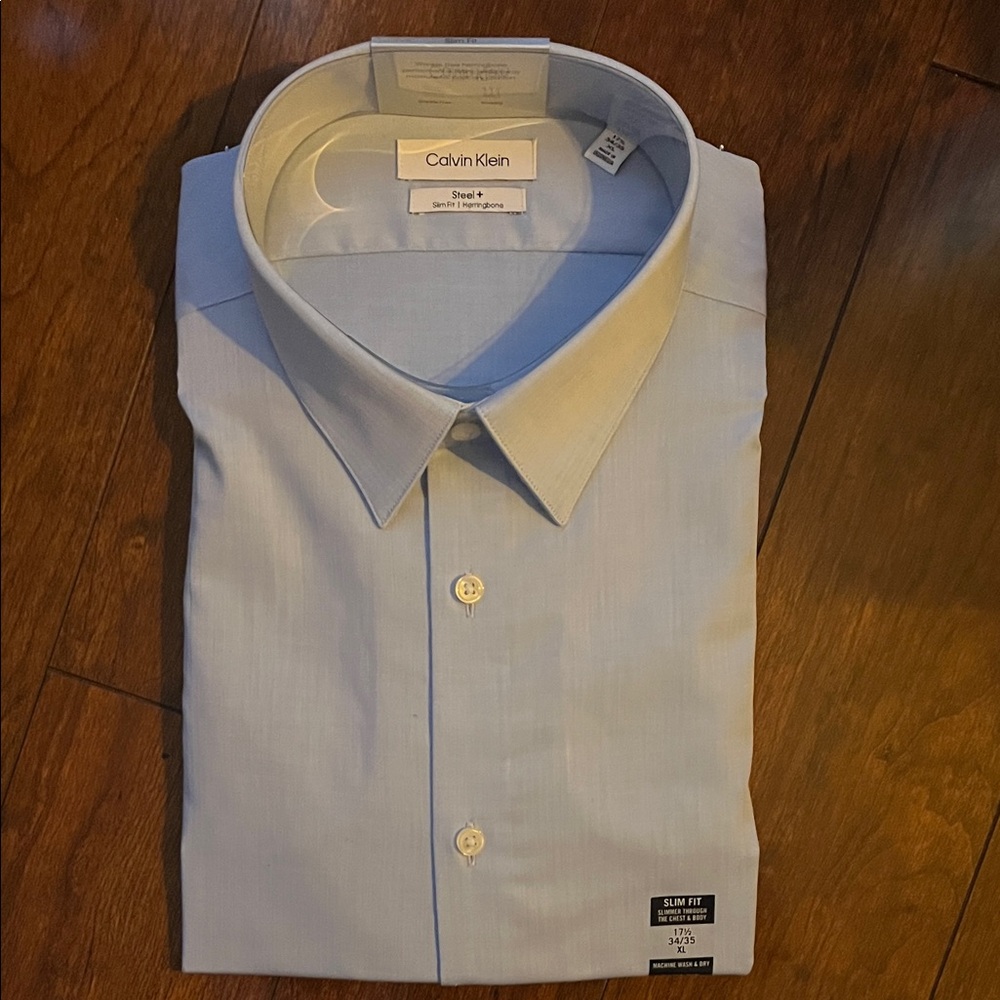 Calvin Klein Men's Sky Blue Dress Shirt